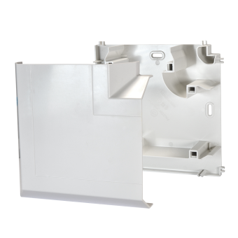FDT1 Flat Angle (Moulded Clip on Cover & cable guide backplate) - White
