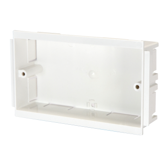 Accessory Outlet Box Double (25mm) - White
