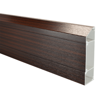 Merlin FSKT1 Perimeter Skirting Trunking  (White Base & 3 Mahogany Effect Foiled Lids)
