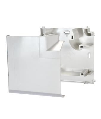 FDT1 Flat Angle (Moulded Clip on Cover & cable guide backplate) - White
